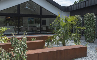 Urban Elegance in Steel, Architectural Steel and Street Furniture for a Commercial Landscaping Project
